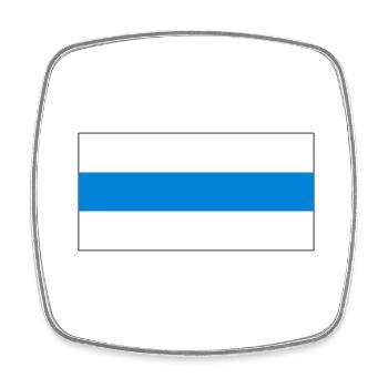 Russian anti-war flag - Square fridge magnet - white - Front
