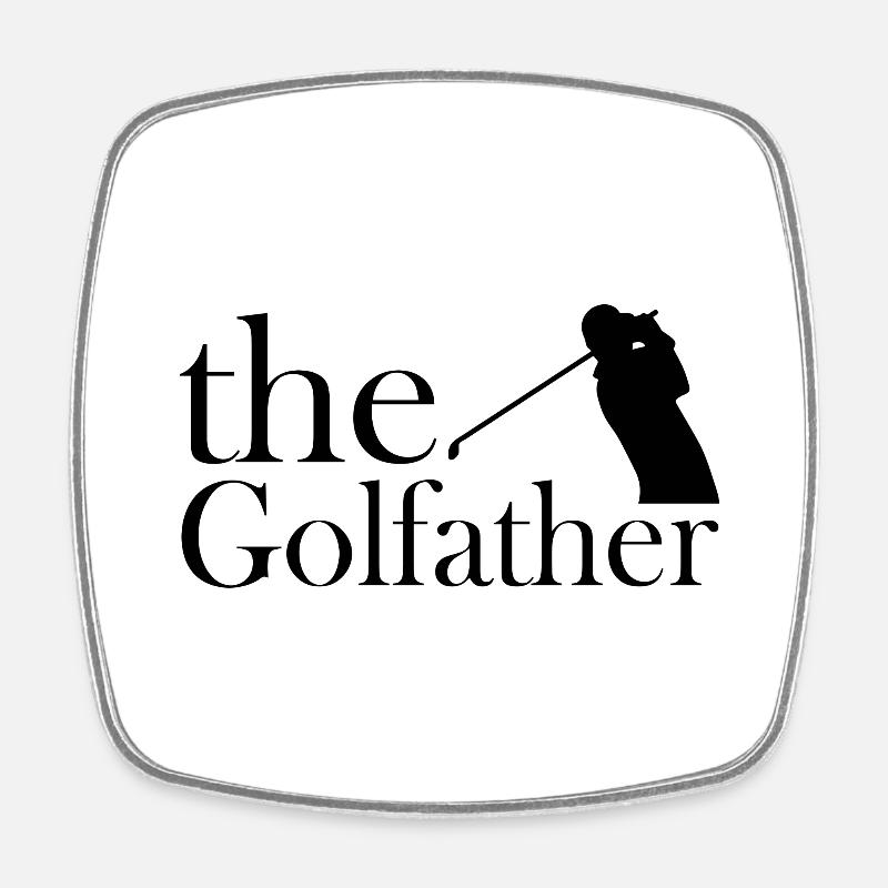 golf sport - Square fridge magnet - white