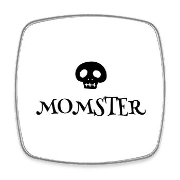 Momster Halloween Mama Geschenkidee - Viereckiger Kühlschrankmagnet - Weiß - Vorne