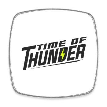 YELLOW POWER - Square fridge magnet - white - Front