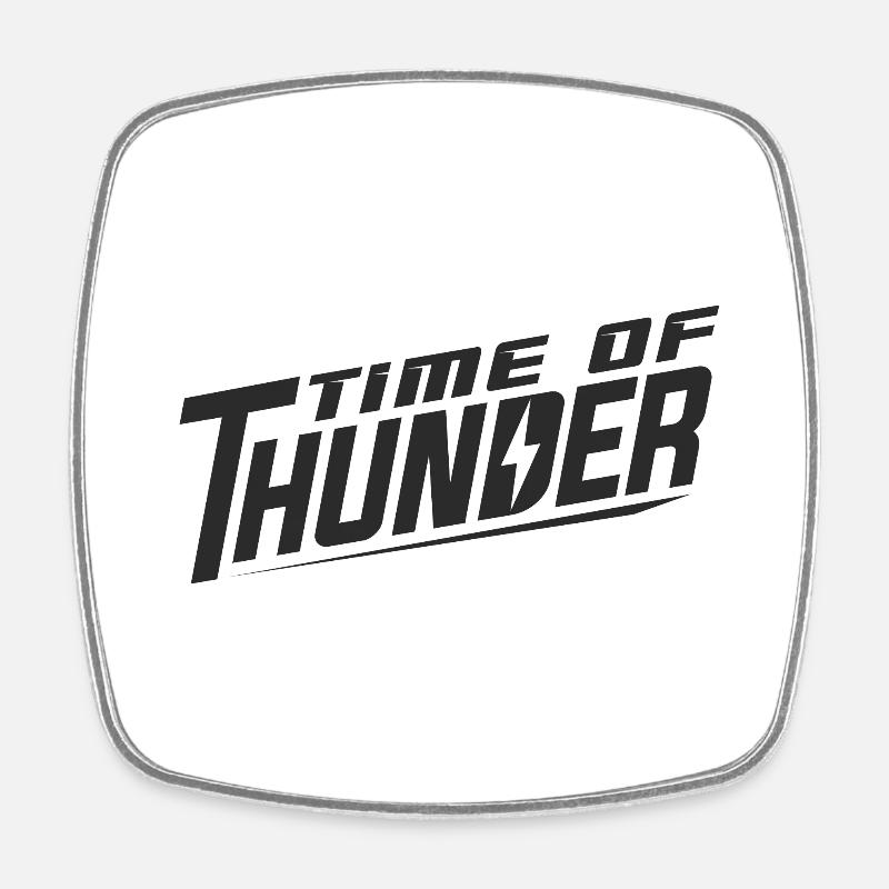TIME OF THUNDER CLASSIC B&W - Square fridge magnet - white