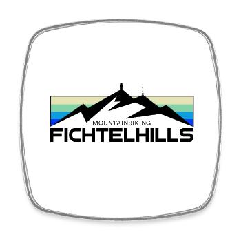 Fichtelhills Mountainbiking Fichtelgebirge Fahrrad - Viereckiger Kühlschrankmagnet - Weiß - Vorne