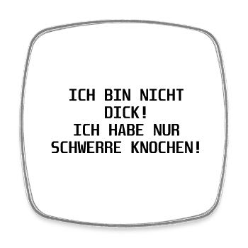 Schwerre knochen - Viereckiger Kühlschrankmagnet - Weiß - Vorne