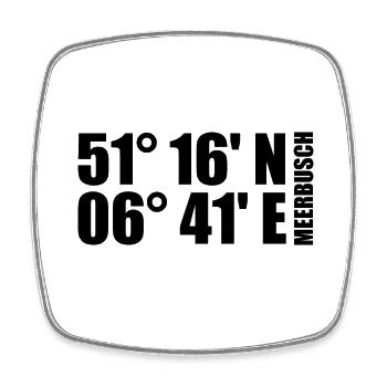 Meerbusch coordinates - Square fridge magnet - white - Front