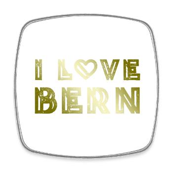 I Love Bern - Viereckiger Kühlschrankmagnet - Weiß - Vorne