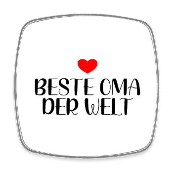 Beste Oma Der Welt - Viereckiger Kühlschrankmagnet - Weiß - Vorne