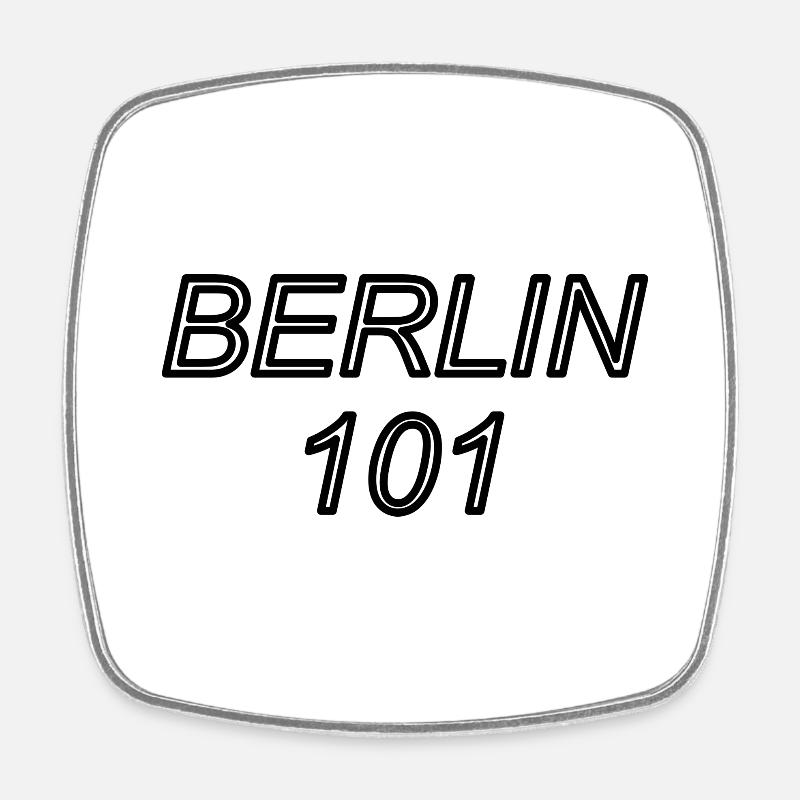 BERLIN 101 - Square fridge magnet - white