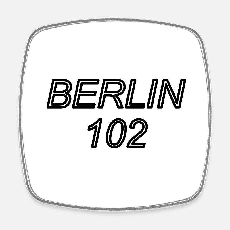 BERLIN 102 - Magnet carré - blanc