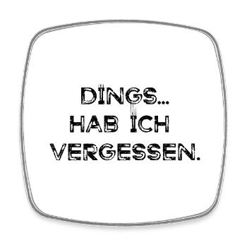 lustiger Spruch Schrift verrgessen Sommer Sonne - Viereckiger Kühlschrankmagnet - Weiß - Vorne