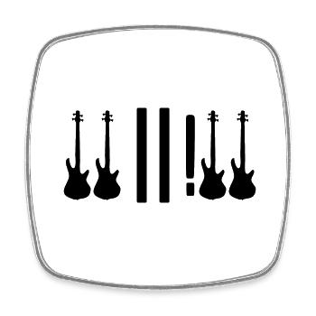 TO BE OR NOT TO BE for best bass player programmer - Viereckiger Kühlschrankmagnet - Weiß - Vorne
