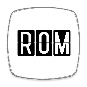 Panneau de l’aéroport de Rome - Magnet carré - blanc - Devant