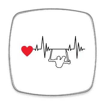 Gymnastics Gymnastics Floor Gymnastics Turnverein Turner - Square fridge magnet - white - Front