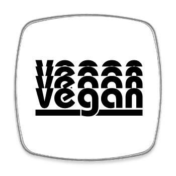 Vegan - Square fridge magnet - white - Front