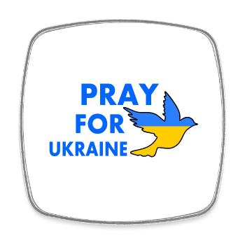 Ukraine - Magnet carré - blanc - Devant