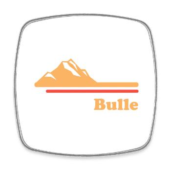 Bull City Suisse - Magnet carré - blanc - Devant