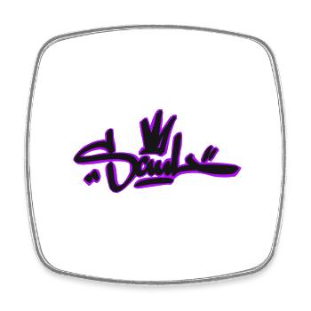 Soul - Schweizer Graffiti-Kleidungsmarke - Viereckiger Kühlschrankmagnet - Weiß - Vorne