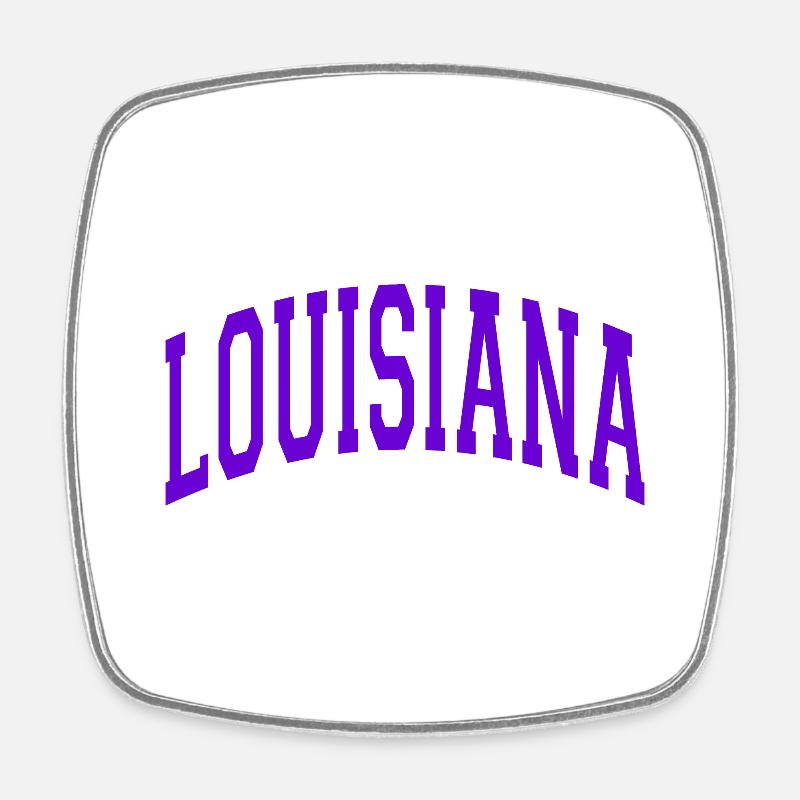 Louisiane - Magnet carré - blanc