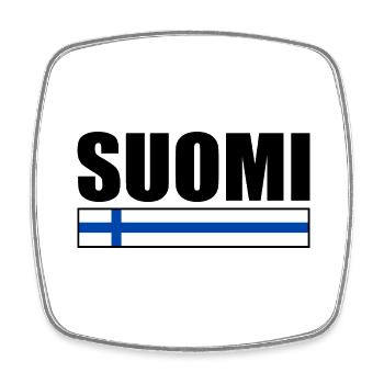 Finnland - Viereckiger Kühlschrankmagnet - Weiß - Vorne