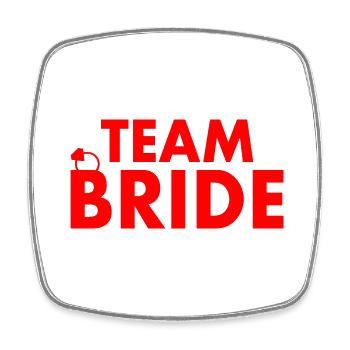 Team bride - Viereckiger Kühlschrankmagnet - Weiß - Vorne