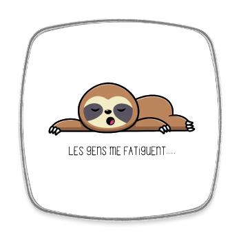 Les gens me fatiguent - Magnet carré - blanc - Devant
