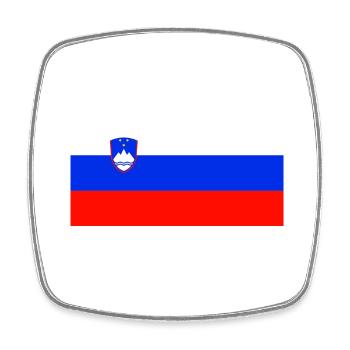 drapeau slovenie - Magnet carré - blanc - Devant