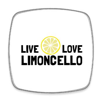 Live, Love, Limoncello, Italie - Magnet carré - blanc - Devant