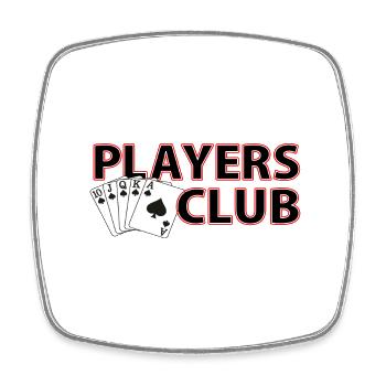 Players Poker Club - Square fridge magnet - white - Front