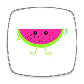 Melon - Magnet carré - blanc - Devant
