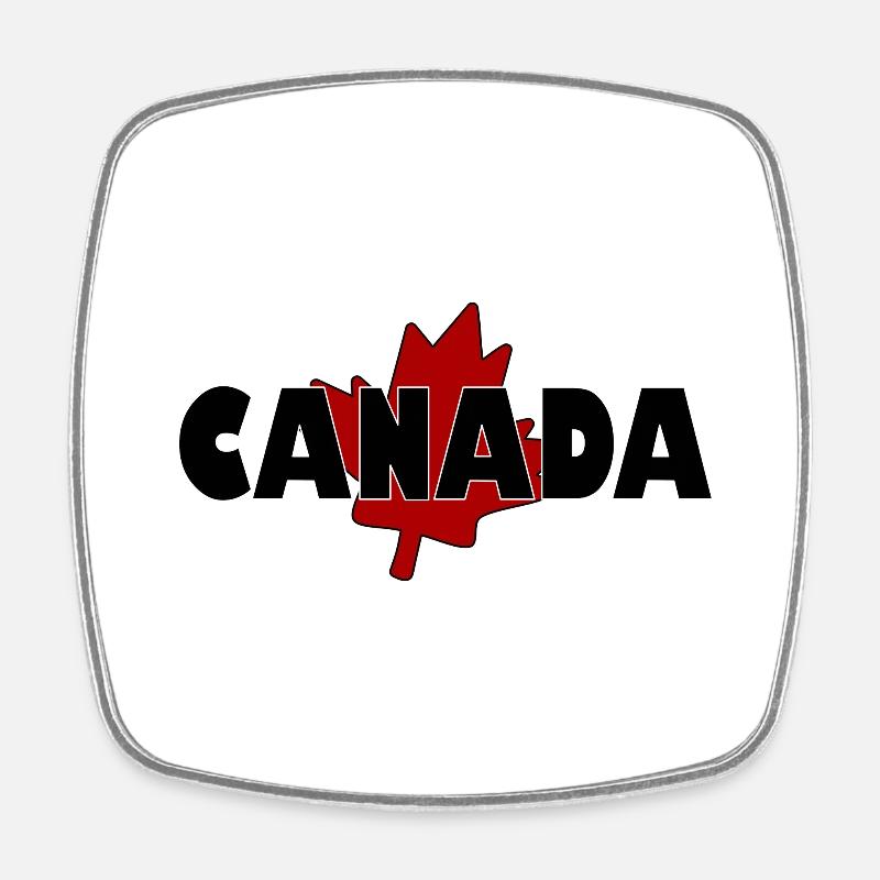 Canada feuille d'erable - Magnet carré - blanc
