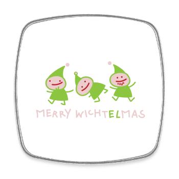 Elves Christmas (b) - Square fridge magnet - white - Front