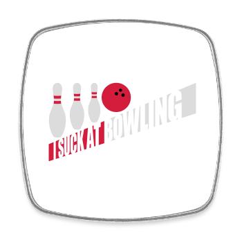 Je suis nul au bowling - Magnet carré - blanc - Devant