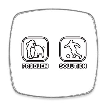 Football player Football Football coach Footballer - Square fridge magnet - white - Front
