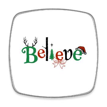 Believe - Viereckiger Kühlschrankmagnet - Weiß - Vorne