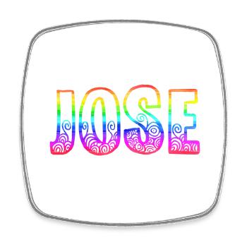 jose rs regenbogen - Viereckiger Kühlschrankmagnet - Weiß - Vorne