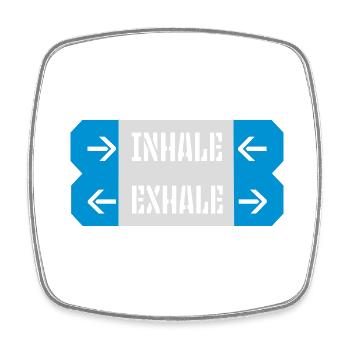 inhale exhale yoga Zitat - Viereckiger Kühlschrankmagnet - Weiß - Vorne