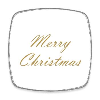 merry christmas - Viereckiger Kühlschrankmagnet - Weiß - Vorne
