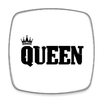 Queen - Square fridge magnet - white - Front