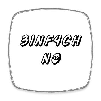 einfach nö Schwarz - Viereckiger Kühlschrankmagnet - Weiß - Vorne