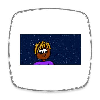 Rapper in Universe - Viereckiger Kühlschrankmagnet - Weiß - Vorne