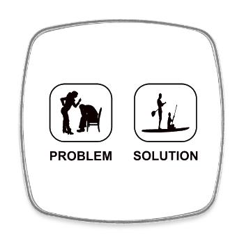 Stand Up Paddling Surfing Stand-Up Paddler Stand-Up Paddling - Square fridge magnet - white - Front