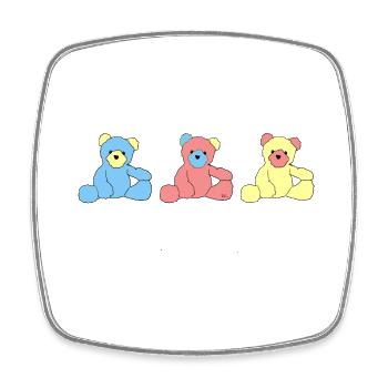 Teddy Bear - Square fridge magnet - white - Front