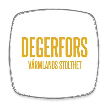 Degerfors - Square fridge magnet - white - Front