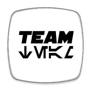Team SW - Viereckiger Kühlschrankmagnet - Weiß - Vorne