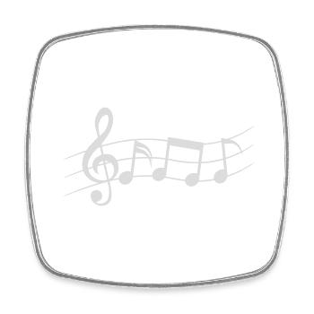 Gesang Logo Symbole Musik - Viereckiger Kühlschrankmagnet - Weiß - Vorne