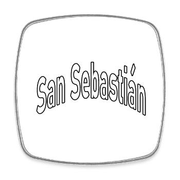 San Sebastián - Square fridge magnet - white - Front