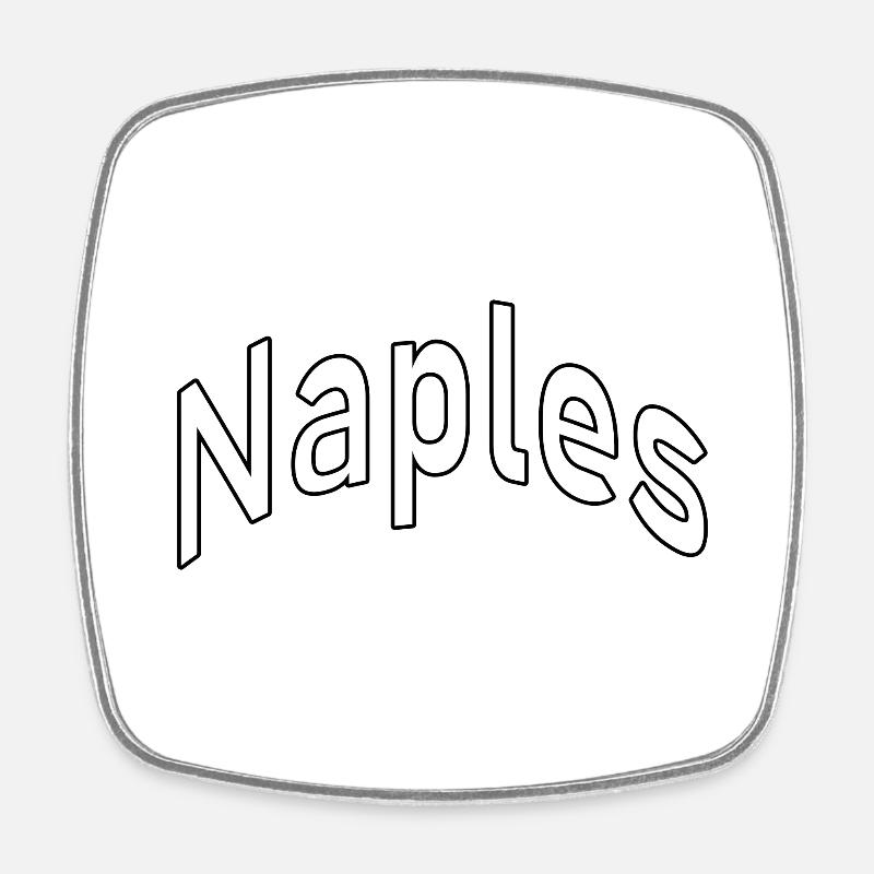 Naples - Magnet carré - blanc