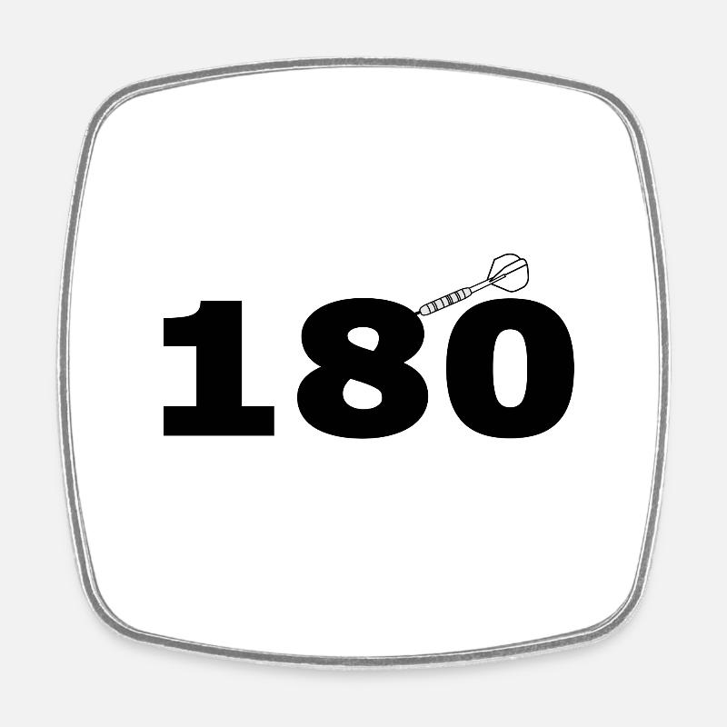 Darts 180 - Square fridge magnet - white