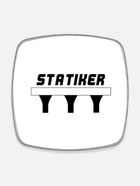 Statiker - Viereckiger Kühlschrankmagnet - Weiß