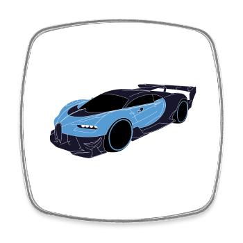 Voiture de sport Buga - Magnet carré - blanc - Devant