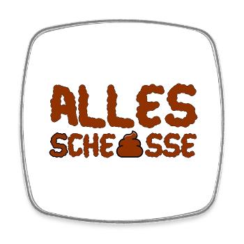 ScheisseV2 - Viereckiger Kühlschrankmagnet - Weiß - Vorne